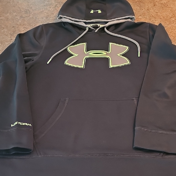 Under Armour Black Hoodie with Lime Accents - Picture 1 of 4